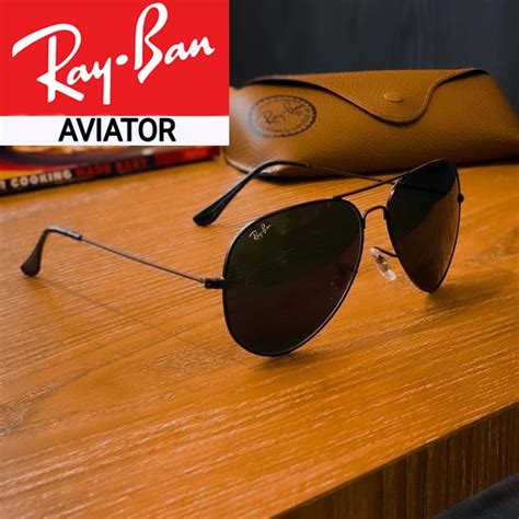 แว่นตา Rayban 3026 Aviator เลนส์กระจก สีดํา ของแท้ Shopee Thailand