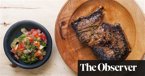 Nigel Slater’s Grilled Steak With Griddled Mushrooms Bean And Almond Salad Recipes Food The