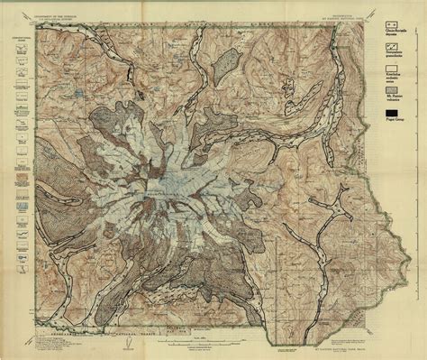 Map Of Mt Rainier National Park Map Rainier National Park Vintage World Maps