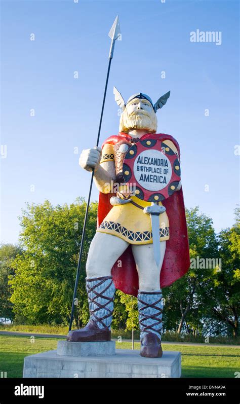 Birthplace of America Viking Statue in Alexandria Minnesota Stock Photo - Alamy