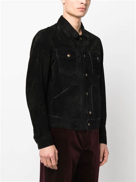 Tom Ford Four Pocket Suede Western Jacket Black Farfetch