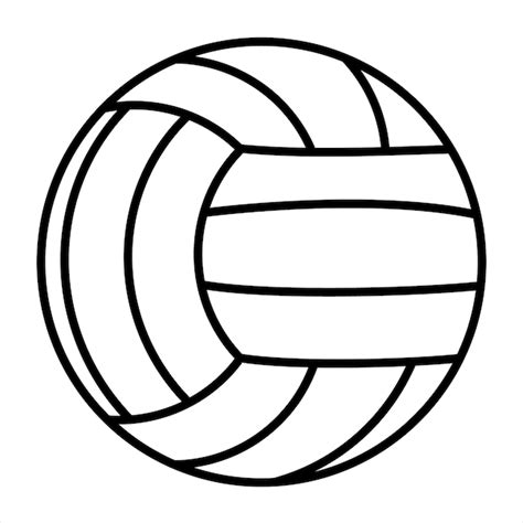 Premium Vector Classic Volleyball Ball Element Simple Line Style