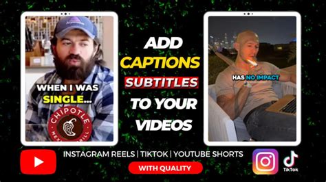 Edit And Add Catchy Subtitles And Caption To Reels Tiktok Youtube Shorts By Cor Sair Fiverr