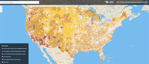 IIUSA EB 5 TEA Map Updated With The Latest 2023 Annual LAUS Data