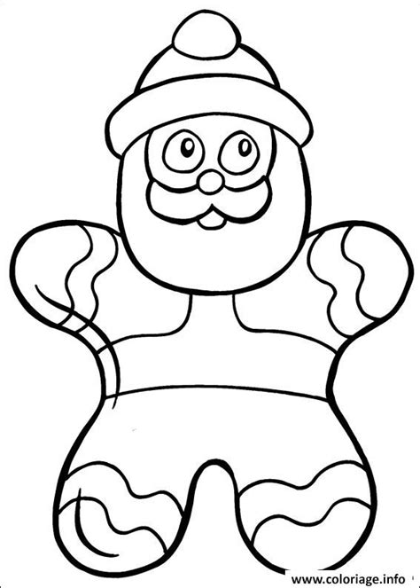 Coloriage Biscuit De Noel Dessin Pere Noel à imprimer