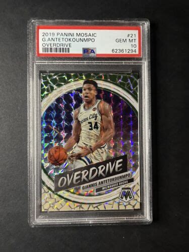 Panini Mosaic Overdrive Giannis Antetokounmpo Psa Milwaukee