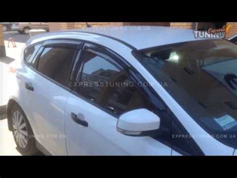 Дефлекторы окон Форд Фокус 3. Ветровики Ford Focus 3. Tuning. Тюнинг ...