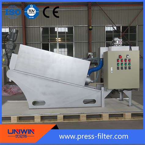 Wastewater Treatment Multi Disk Volute Screw Filter Press Sludge