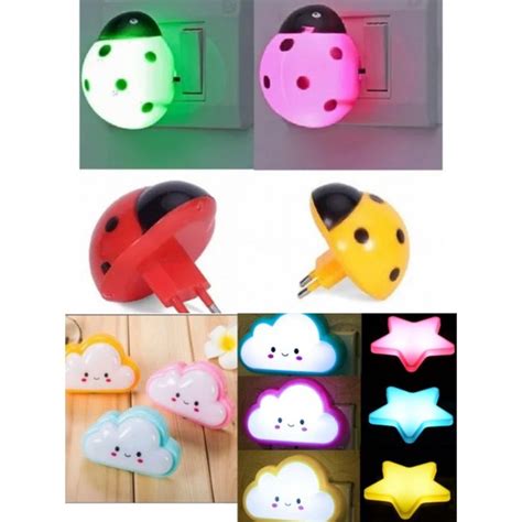 Lumin Ria Led De Tomada Abajur Infantil Colorida Decora O Para Quarto