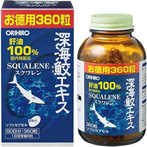 100% сквален из печени акулы для иммунитета Orihiro Squalene купить