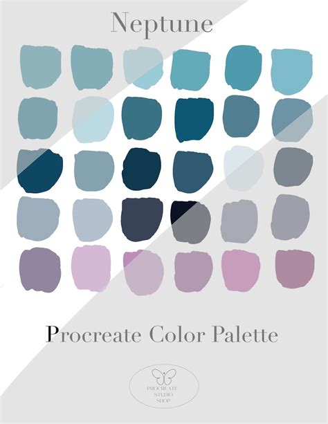 Neptune Procreate Color Palette Etsy