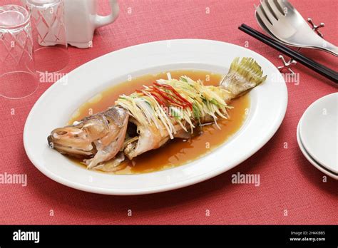 Chinese Steamed Whole Hong Kong Grouper With Scallion Ginger And Soy