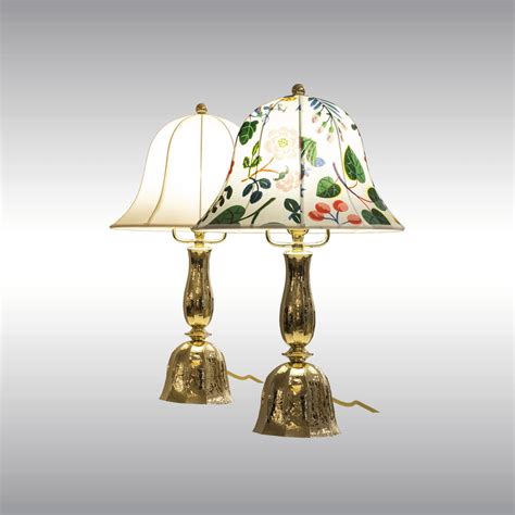 Lampe De Table 21812 Woka Lamps Vienna En Laiton En Tissu