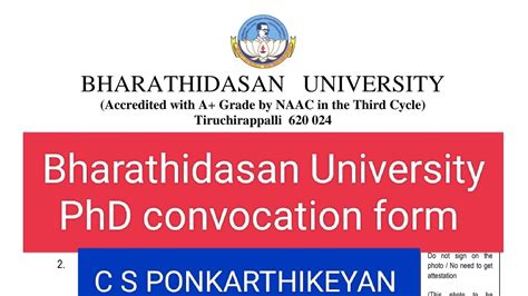 Phd Convocation Form Bdu Howtoapplybduphdform Bdupdatenews Bdupdate Phd Convocationform