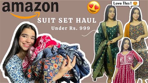 Huge Amazon Festive Kurta Set Haul Try On Haul Rakshabandhan Outfit