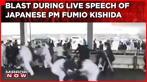 Blast During Live Speech Of Japanese Pm Fumio Kishida Pm Evacuated