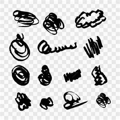 vector sketch scribble set