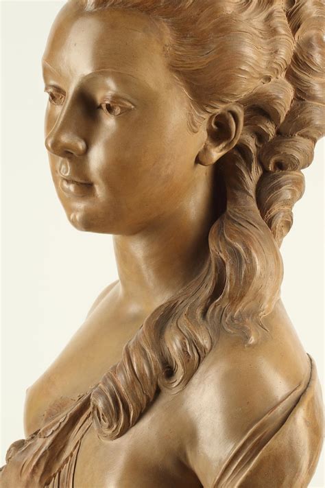 Jean Jacques Caffieri A Tinted Terracotta Bust Of Madame Du