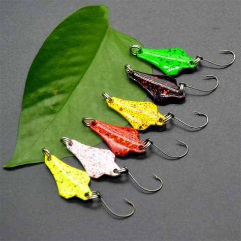 New 6Pcs 2 5cm 3g Trout Spoon Fishing Hard Lure Kit Spinning Shine