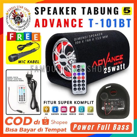 Jual Speaker Mic Advance T Bt Karaoke Usb Tf Fm Inch