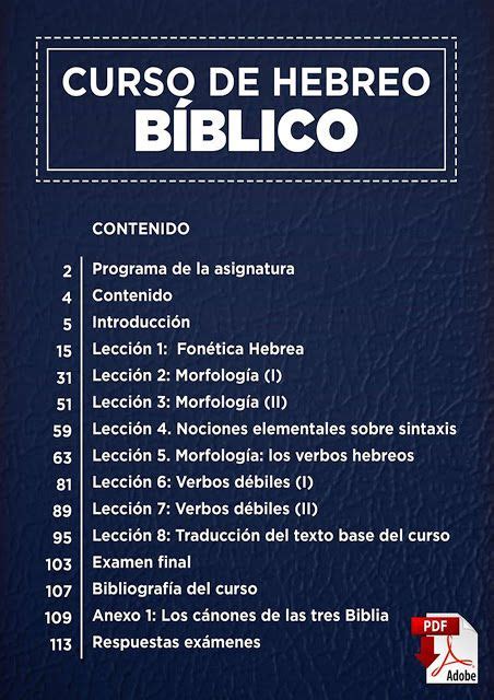 CURSO DE HEBREO BÍBLICOINICIACIÓN AL HEBREOHEBREO BÍBLICO Hebreos