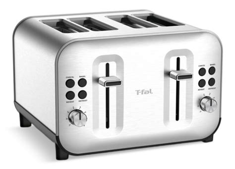 T Fal Element Wide Slots Toaster W 6 Settings Stainless Steel 4 Slices Canadian Tire