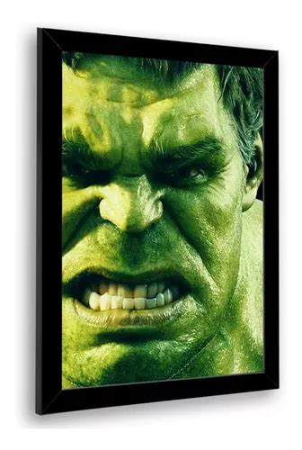 Quadro Decorativo Hulk Moldura 23x33cm Parcelamento Sem Juros