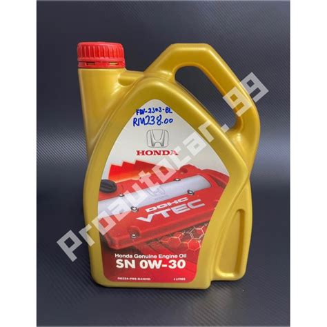 Honda Genuine Engine Oil 0W30 Fully Synthetic 4L Shopee Malaysia