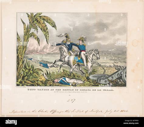 Genl Taylor At The Battle Of Resaca De La Palma Capt May Receiving