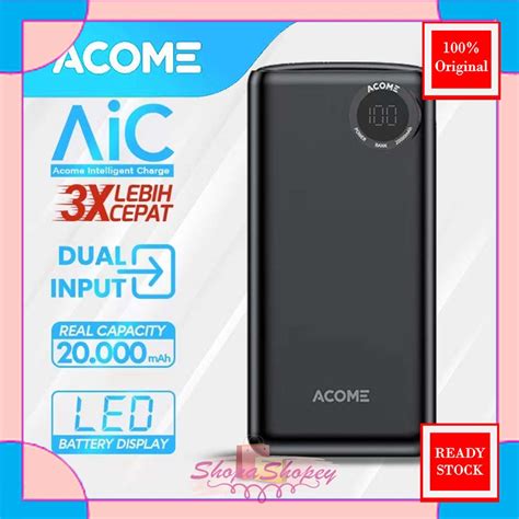 Jual Powerbank Mah Acome Ap Original Fast Charging Led Display