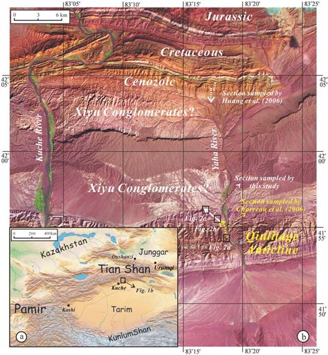 A Topographic Map Of The Tian Shan And Its Surroundings Showing The