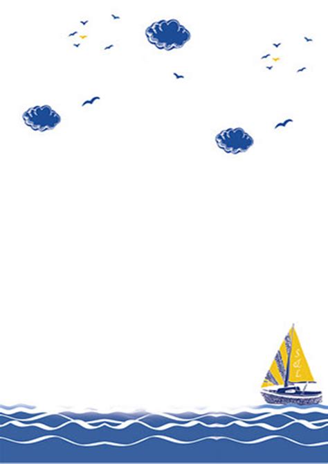 WORD Of Blue Cartoon Boat Letter Docx WPS Free Templates