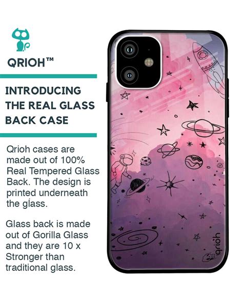 Buy Space Doodles Printed Premium Glass Cover For Iphone Shock Proof