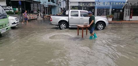 Heavy Rain Brings More Flooding And Traffic Chaos To Pattaya City Video