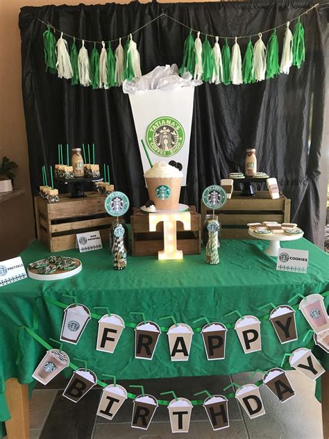 Starbucks Party Birthday Party Ideas Photo 3 Of 9 Catch My Party