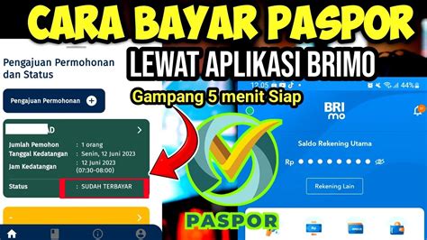 Cara Pembayaran Paspor Online Lewat Brimo Cara Bayar Paspor Online