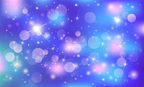 Fantasy Blue Background In Sparkling Stars For Design Vector