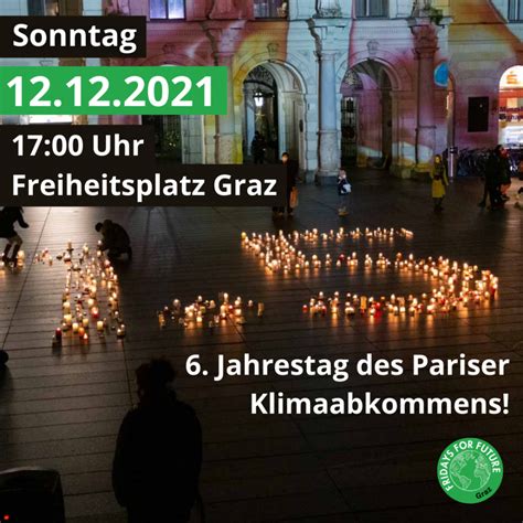 Lichtermeer Zum Pariser Klimaabkommen Fridays For Future Austria