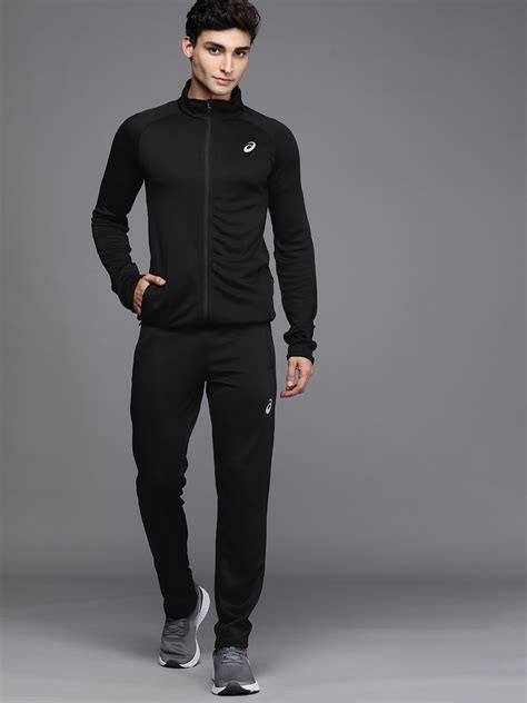 Buy Asics Men Black Solid Basic Tracksuit Tracksuits For Men 16893748