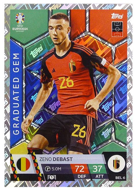 Topps Match Attax EURO 2024 GERMANY Karta GRADUATED GEM Debast BEL 6