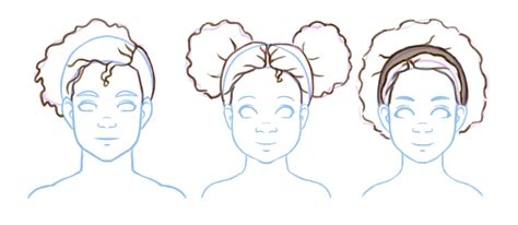 How To Draw Natural Textured Afro Hairstyles Afros Locs Braids