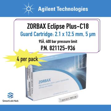 Agilent ZORBAX Eclipse Plus C18 95Å 2 1x12 5mm 5µm 400 bar pressure