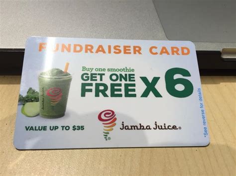 Jamba Juice Fundraiser Card For Sale In Sylmar Ca 5miles Buy And Sell