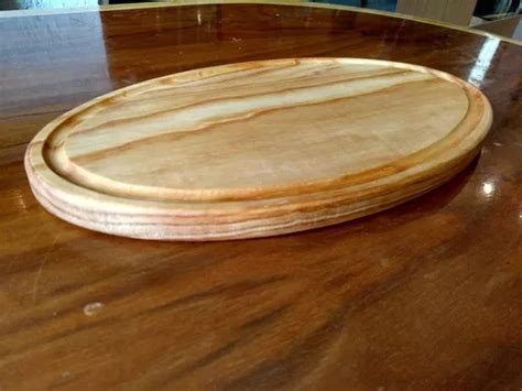 Tabla Plato Madera Ovalada Para Carnes Asado 20x35 Jgo 17 En Venta En