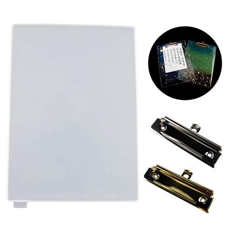 Buy Notebook Cover Resin Mold Diy Clipboard Epoxy Silicone Transparent