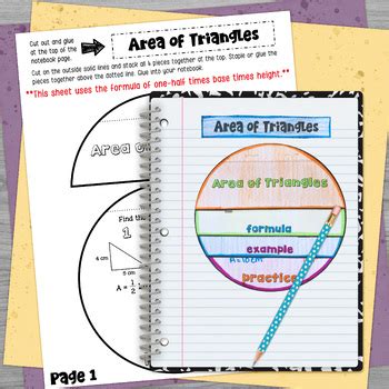 Area Of Triangles Interactive Notebook By Misty Miller Tpt