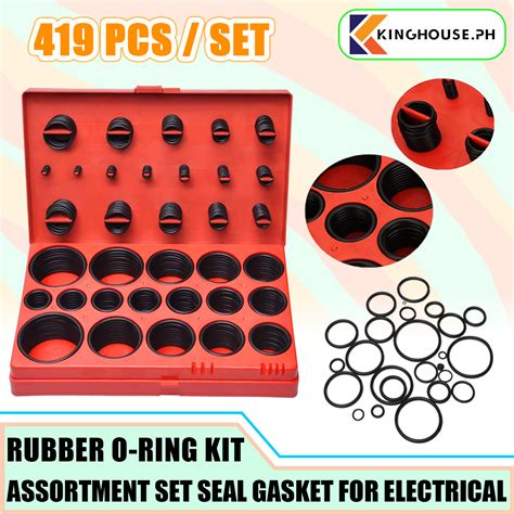 Pcs O Ring Assortment Set Seal Gasket Universal Rubber O Ring Kit