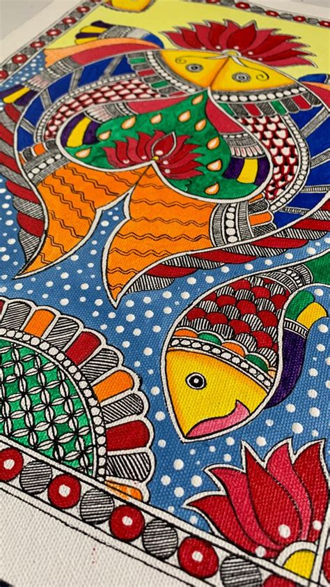 Matsya Jaal Madhubani Painting By TRIVENIKA