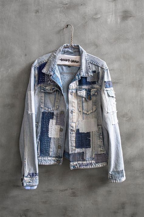 Indigo Boro Denim Jean Jacket With Boro Patch Quilt Stitching Etsy