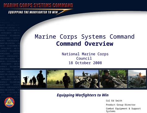 (PPT) 1 Marine Corps Systems Command Command Overview National Marine ...